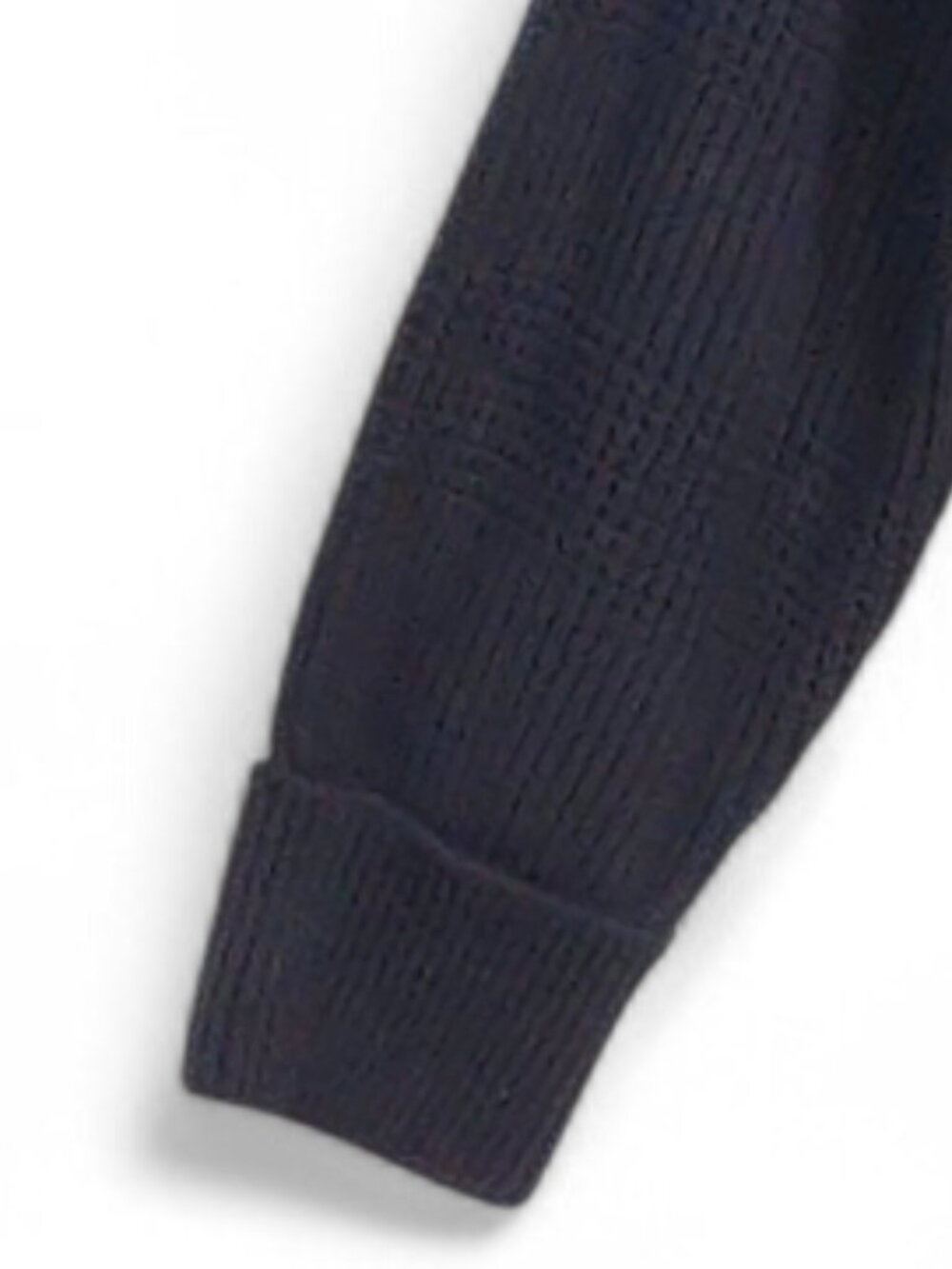 Waffle Textured Knit Sweater NWT Med Black 100% Cotton Boxy Cropped Minimalist - Picture 6 of 16